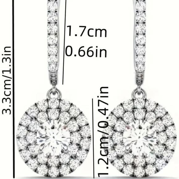 Gold plated diamond Earrings - Picture 4 of 5